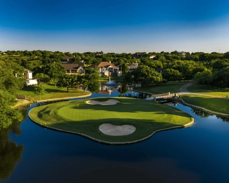 Scenic view of Horseshoe Bay and the surrounding Texas Hill Country near Mouratoglou Tennis Center.