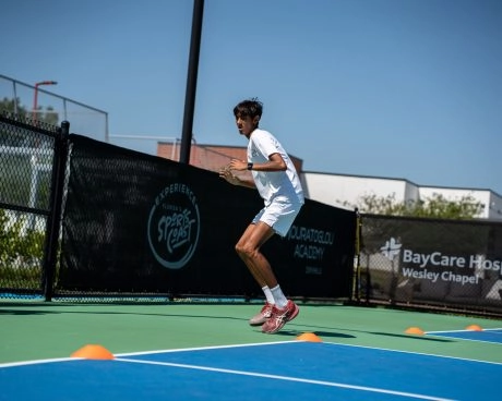 Athlete participating in a fitness training session at Mouratoglou Academy Zephyrhills.