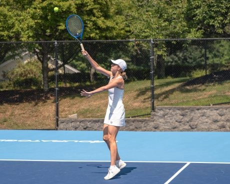 Adult player on court at Mouratoglou Tennis Center Boston