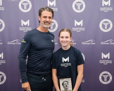 Patrick Mouratoglou smiling at Mouratoglou Tennis Center Boston
